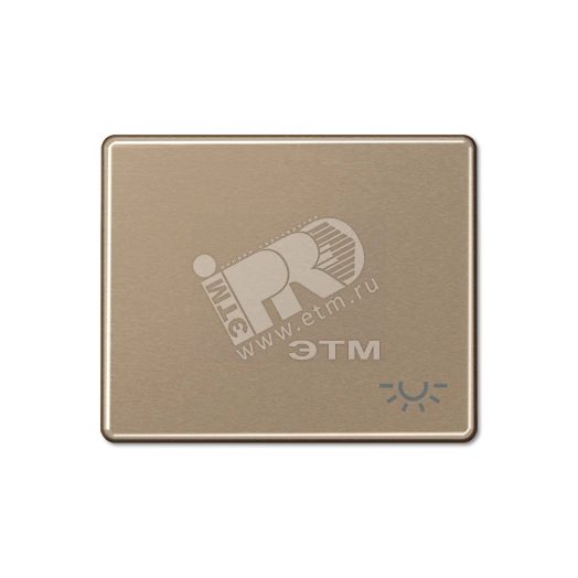 Клавиша для выключателя с символом  освещение   золотая бронза