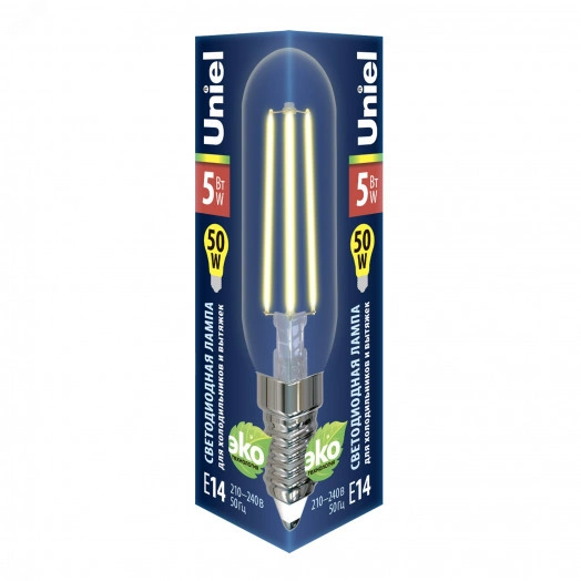 Лампа светодиодная для холодильников и вытяжки прозрачная LED-Y25-5W/3000K/E14/CL GLZ04TR Теплый белый свет (3000K) Картон