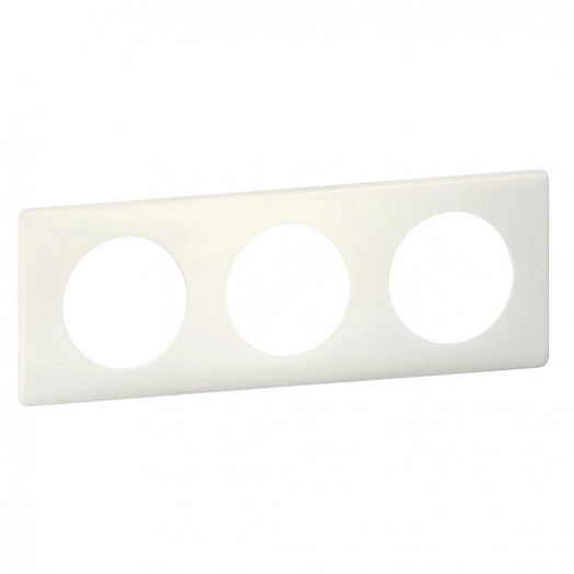 Рамка, трехпостовая, белая перкаль