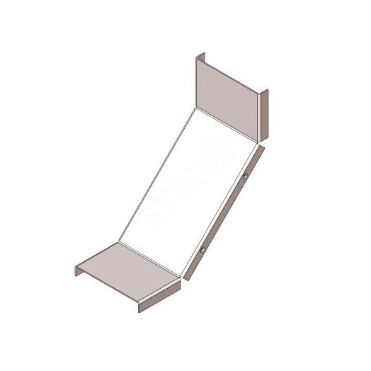 Крышка лотка замкового КЛПЗ 200х100-90 УТ1,5 для поворота трассы вверх на 90, оцинкованный лист(толщина покрытия 10 -18 мкм) S1,0