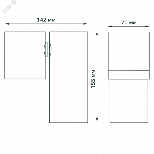 Светильник садово-парковый 35Вт (max) 1хGU10 настенный архитектурный 220-240 В 50Hz IP54 142х155х70 мм Sonata Gauss