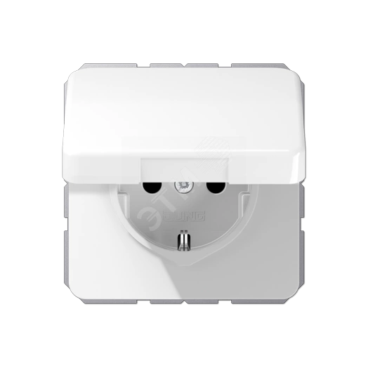 Розетка штепсельная SCHUKO 16A 250V с защитой от  влажности, белая