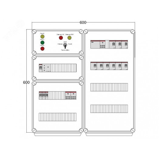 Щит управления электрообогревом DEVIBOX HR 9x1700 D316 (в комплекте с терморегулятором и датчиком температуры)