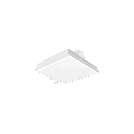 Светильник светодиодный тип кромки V-Clip® 600*600*100мм 36W 4000К IP54 RAL9010 с равном. засветкой с рассеив.опал ПК в комплекте авар.автон.пост.действия Teletest