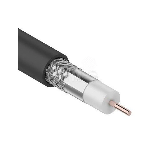Кабель коаксиальный PROconnect RG-6U, 75 Ом, CCS/Al/Al, 48%, бухта 100 м, черный OUTDOOR
