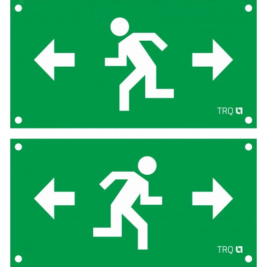 Пиктограмма ПЭУ 020 Аварийный выход налево/направо (240х125) РС-M /комплект, 2шт./ MIZAR SP