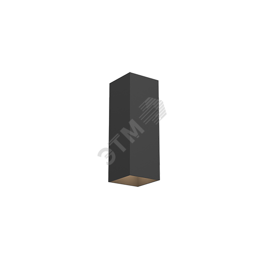 Светильник светодиодный WL-Cube настенный10W 4000K 80х80х230мм угол 60° IP54 RAL9005 черный матовый