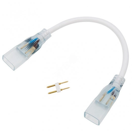 Коннектор профессиональный для двухстороннего гибкого неона 8х16 мм, длина 20 см