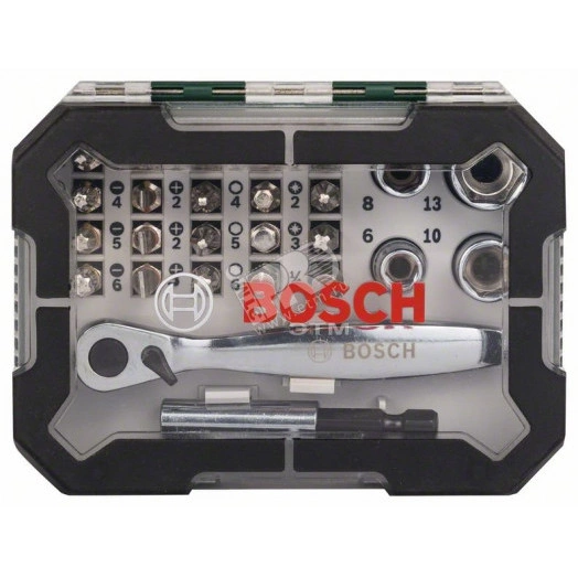 НАБОР БИТ-26 с ключом-трещоткой 26шт угловая      отвертка