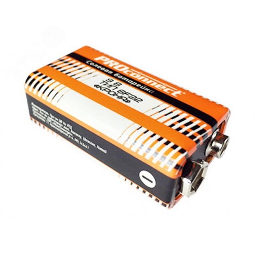 Солевая батарейка 9 V 6F22 Крона PROconnect