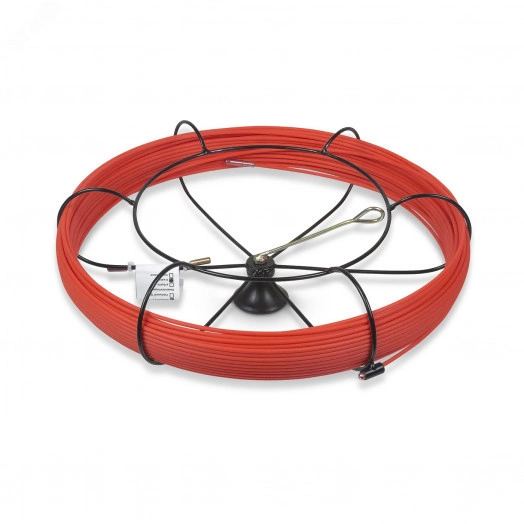 Устройство для протяжки кабеля мини УЗК в металлической кассете тип №2, 50м (стальной пруток в полиэтиленовой оболочке, диаметр 3,5 мм)