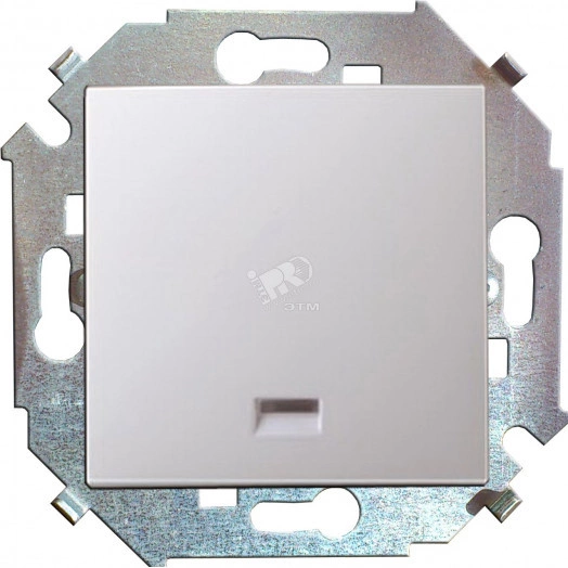 Simon15 Кнопка клавишная с подсветкой 16А 250В винтовой зажим белый