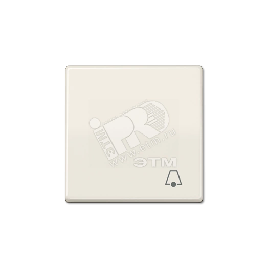 Клавиша для выключателя с символом  звонок   слоновая кость