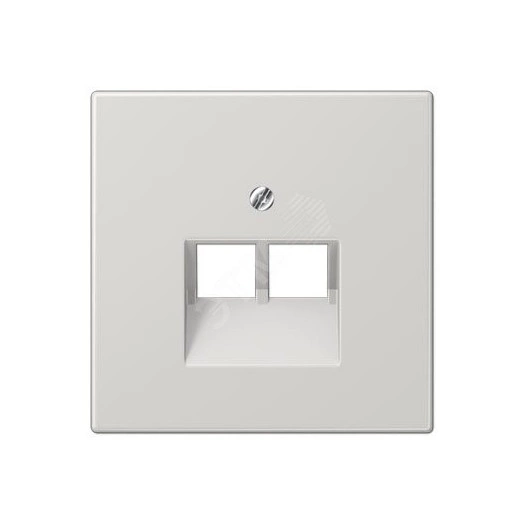 Накладка для 2-ой телефонной/компютерной розетки  IAE/UAE (1 x 8-пол.)  Серия LS990  Материал- термопласт  Цвет- светло-серый