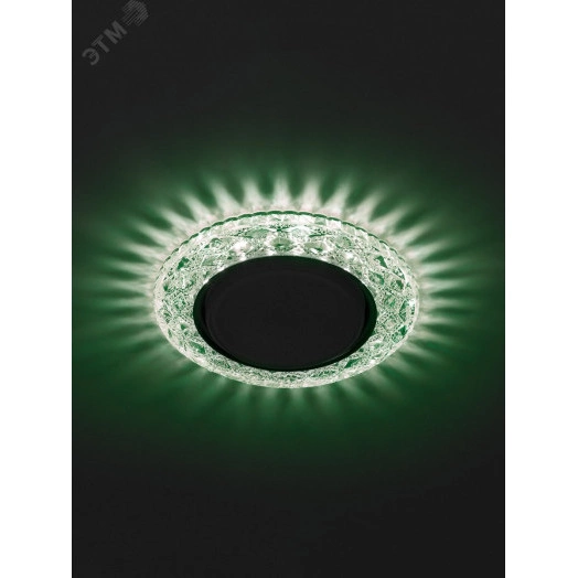 DK LD24 GR/WH Точечные светильники ЭРА декор cо светодиодной подсветкой Gx53, зеленый