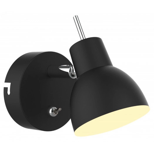 Светильник настенно-потолочный спот Rivoli Renata 6158-703 светодиодный BK LED 1 х 4 Вт 3200К поворотный с выключателем