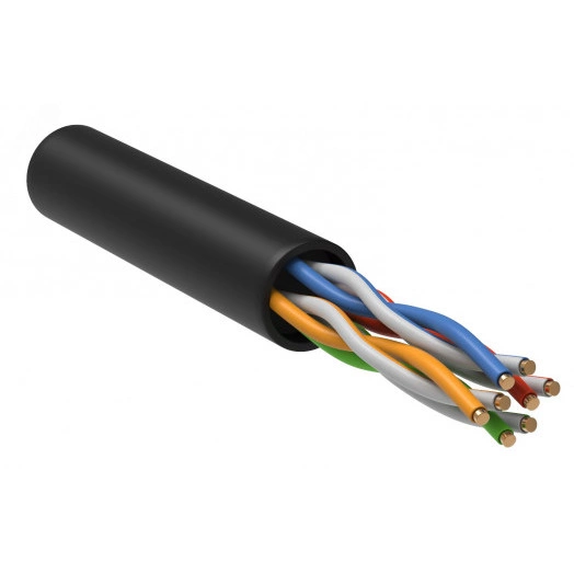 Витая пара U/UTP кат.5е 4 пары 24 AWG LDPE 305м черный ITK