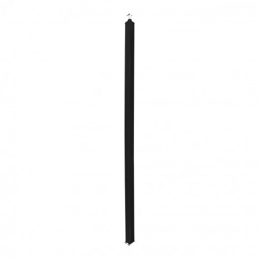 Универсальная колонна алюминиевая с крышкой из алюминия 2 секции, высота 2,77 метра, с возможностью увеличения высоты до 4,05 метра, цвет черный