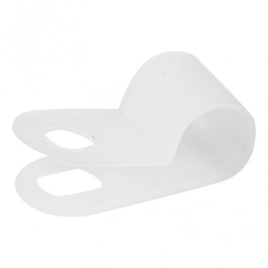 Кабельная скоба под винт REXANT 6 мм, белая, упако