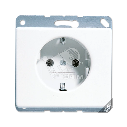 Розетка штепсельная SCHUKO с защитой от детей 16A 250V белая