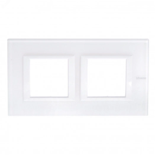 Axolute Накладки декоративные прямоугольные горизонтальные White/белое стекло на 2+2 модуля