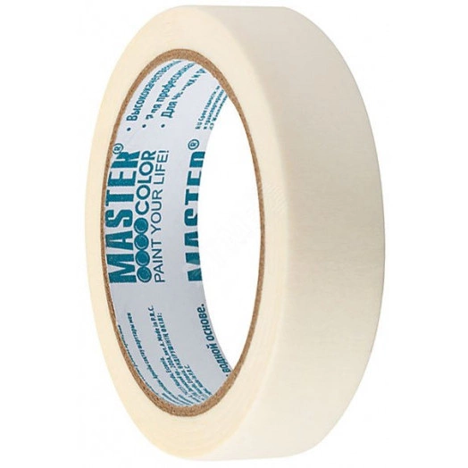 Лента малярная бумажная, термостойкость до 80град.C, 24 мм х 25 м