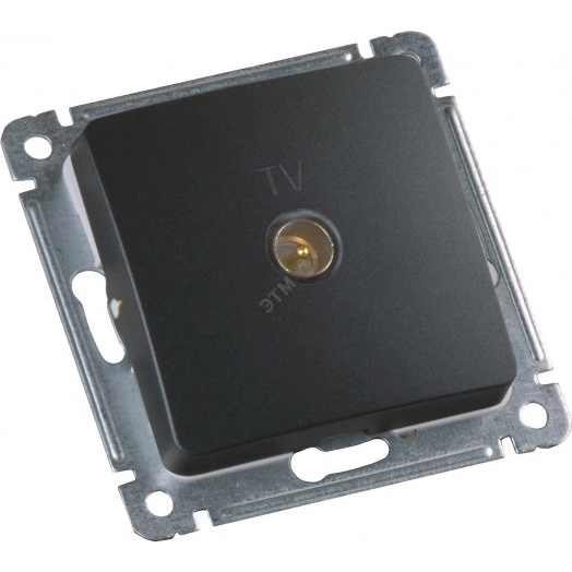 MASTER Розетка телевизионная оконечная скрытой установки, в рамку, черный