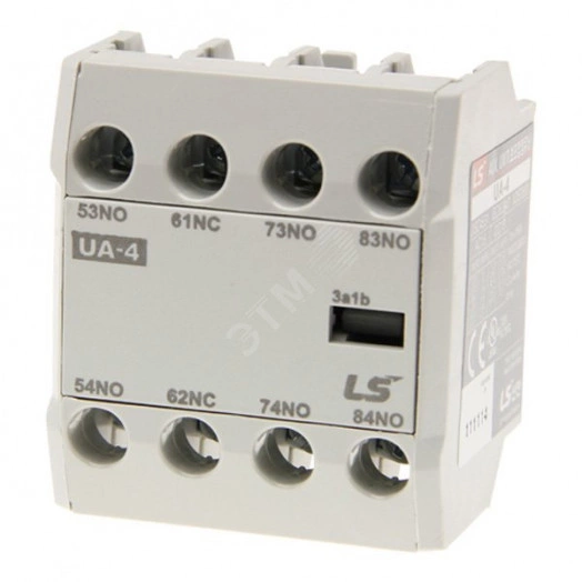 Дополнительный контакт UA-4 1NO+3NC, фронтальный, для контакторов Meatsol MC-185a~800a