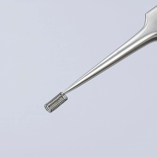 Пинцет захватный прецизионный особо тонкие губки L-105 мм хромоникелевая нержавеющая сталь антимагнитный кислотостойкий KN-922212