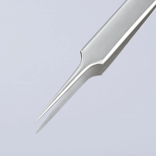 Пинцет захватный прецизионный особо тонкие губки L-105 мм хромоникелевая нержавеющая сталь антимагнитный кислотостойкий KN-922212
