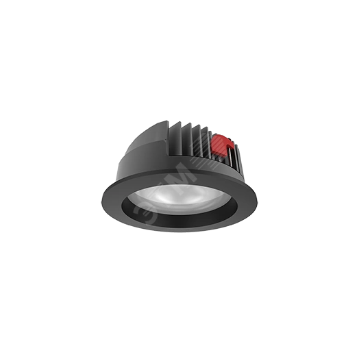 Светильник светодиодный DL-PRO круглый встраиваемый 226*96 52W 4000K IP65 диаметр монтажного отверстия 200-215мм RAL9005 черный матовый