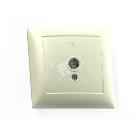 СЕЛЕНА Розетка телевизионная РТВ1-0-3 скрытая слоновая кость