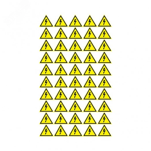 Наклейка знак ''Опасность поражения электротоком'' 25х25х25 мм 100 шт.