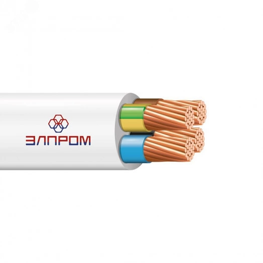 Провод ПВС нг(А)LS 4х2.5 белый(100м) ТРТС