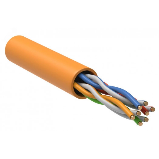 Витая пара U/UTP кат.5E 4x2х24AWG solid LSZH 305м оранжевый ITK