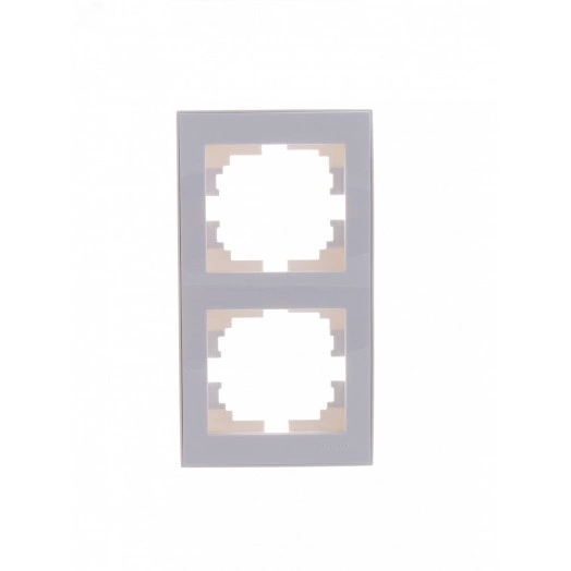 Рамка RAIN 2-ая вертикальная белая с боковой вставкой