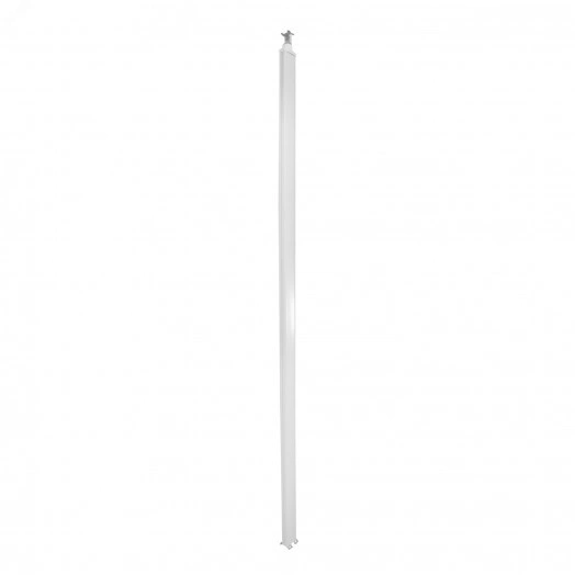 Универсальная колонна алюминиевая с крышкой из алюминия 1 секция, высота 4,02 метра, с возможностью увеличения высоты до 5,3 метра, цвет белый