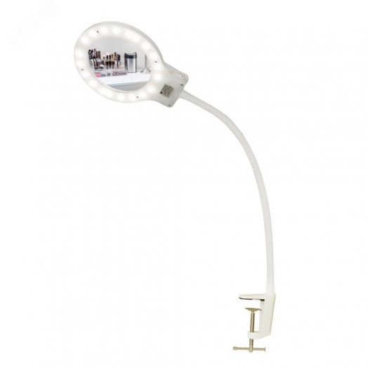Светильник Леда С20-044 ПДБ50-8-044 (LED, с зеркалом для макияжа, на струбцине, 3Вт, стойка 450 мм)
