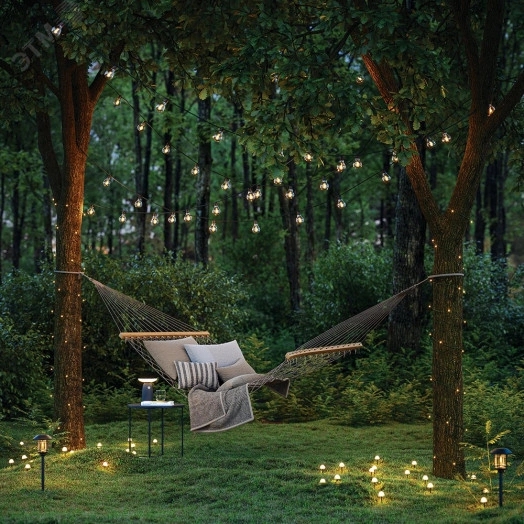 Гирлянда Белт-лайт 13м 20 патронов Е27 IP65 черный (комплект)