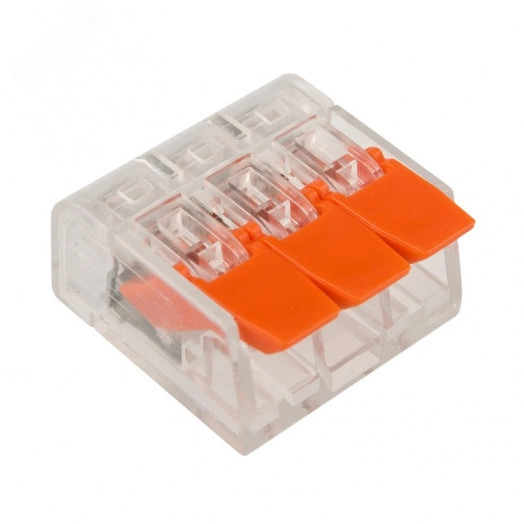 Клемма универсальная компактная СМК 221-413, 3-проводная до 4,0 кв мм 20шт