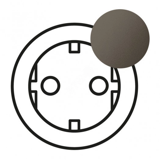 Celiane Лицевая панель розетки 2К+З немецкого стандарта 067153/61 графит