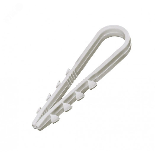 Дюбель-хомут 5-10мм для кругл. кабеля, белый (50шт).