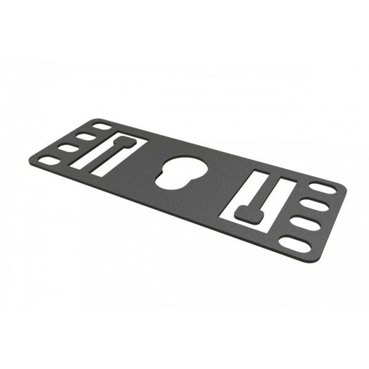 Кронштейн PMR-1U-TM-RAL9005 1U, Т-пазы + крепеж типа ''монетка'', цвет черный