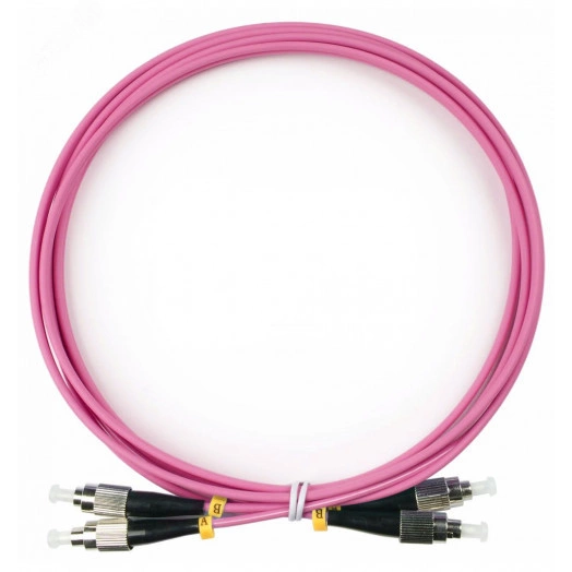 Шнур оптический duplex 2м FC-FC 50/125 mm OM4 LSZH FOP-50-OM4-FC-FC-2m