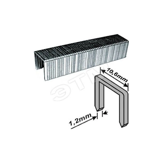 Скоба закаленная Профи широкая прямоугольная ширина 10.6мм 10мм (500шт)