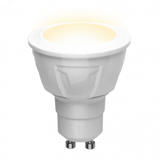 Лампа светодиодная LED 6вт 175-250В Форма JCDR матовый 500Лм GU10 3000К Uniel ЯРКАЯ