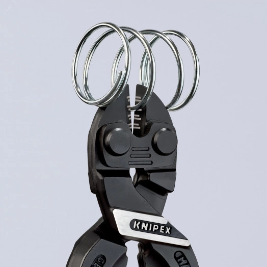 Болторез компактный COBOLT резка - мягкая проволока 53мм проволока средней твердости 44мм твердая проволока 32мм рояльная струна (HRC 59) 3мм L=160мм черный обливные рукоятки блистер