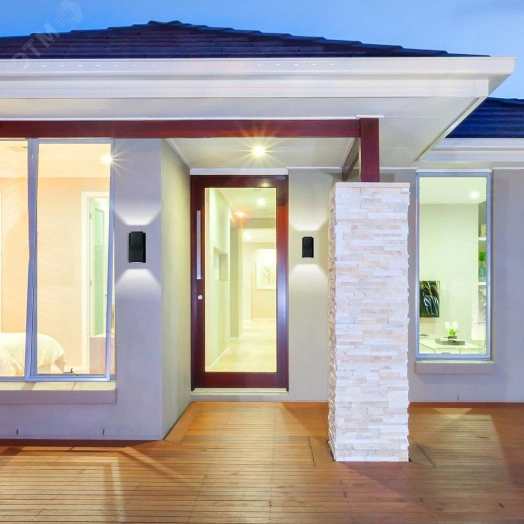 Светильник светодиодный уличный ДБУ-2х3w вверх/вниз 4000К IP54 черный