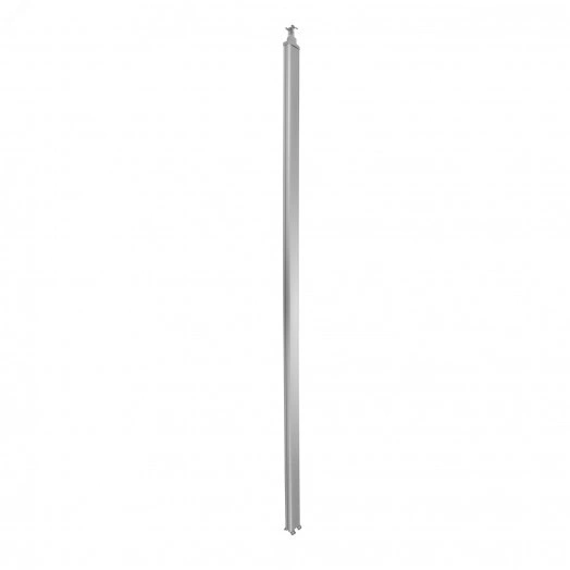 Универсальная колонна алюминиевая с крышкой из алюминия 1 секция, высота 4,02 метра, с возможностью увеличения высоты до 5,3 метра, цвет алюминий