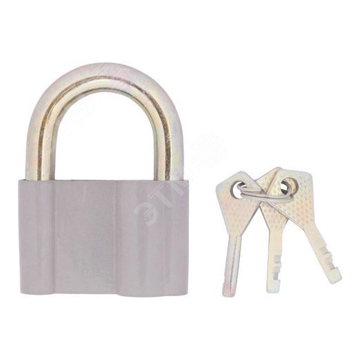 Замок навесной, корпус из алюминиевого сплава, стальная дужка 65 мм